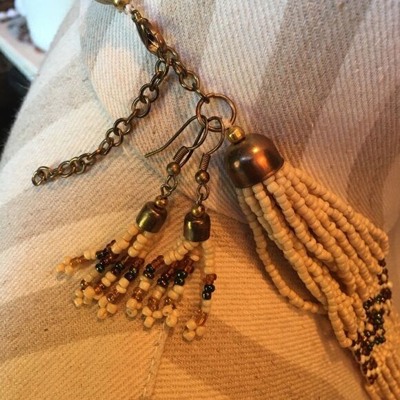 MATCHING BEADED Necklace & Earring Set - Picture 3 of 6